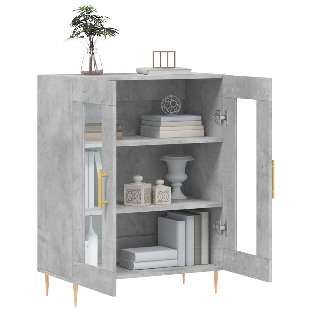 Wardrobe, concrete gray, 69.5x34x90 cm, composite wood