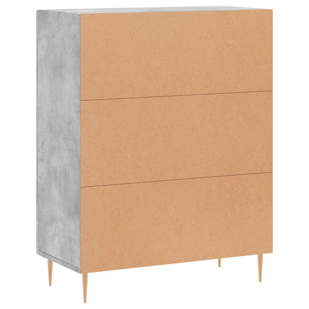 Wardrobe, concrete gray, 69.5x34x90 cm, composite wood