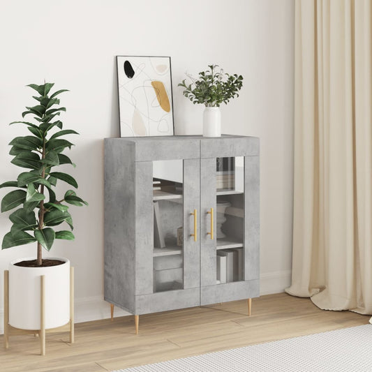 Wardrobe, concrete gray, 69.5x34x90 cm, composite wood