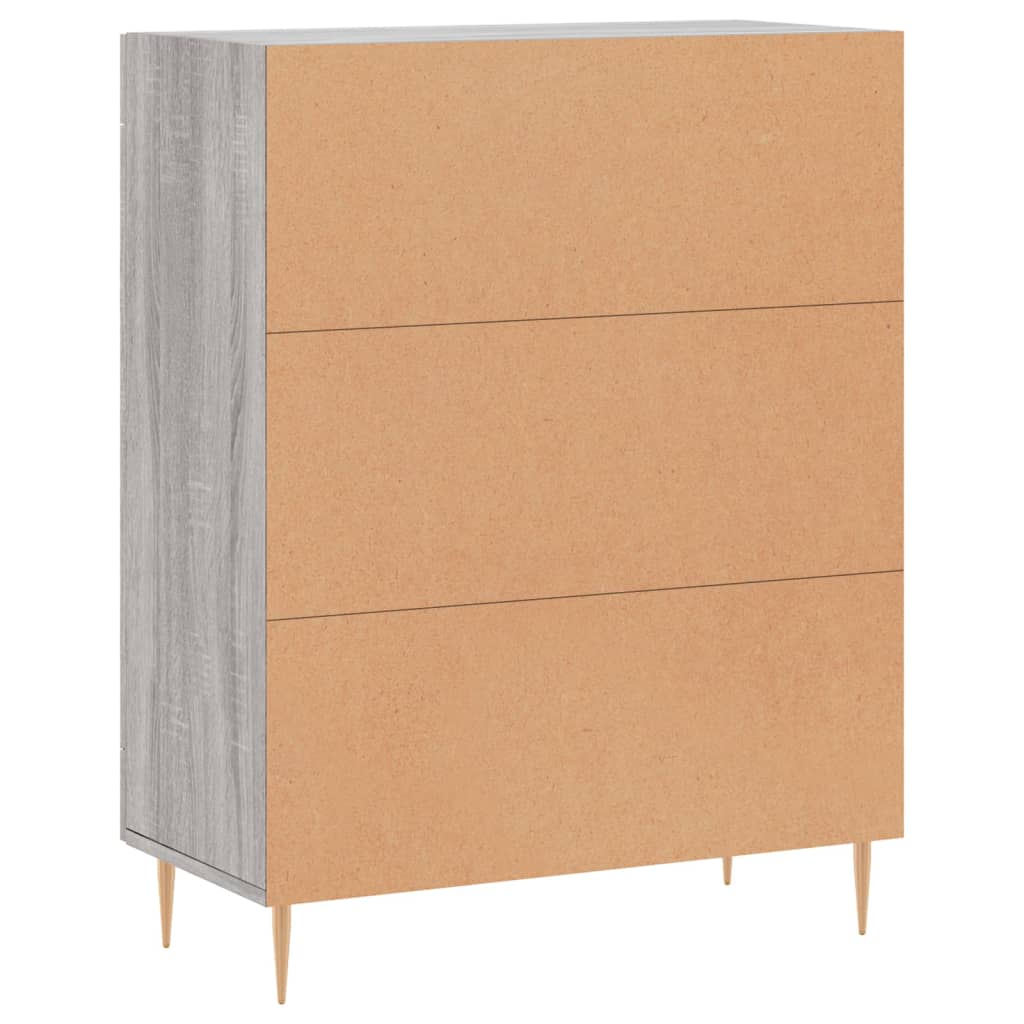 Wardrobe, sonoma gray, 69.5x34x90 cm, composite wood