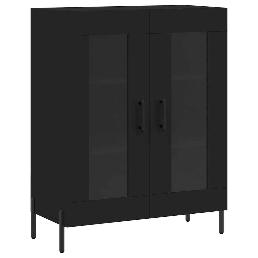 Wardrobe, black, 69.5x34x90 cm, composite wood