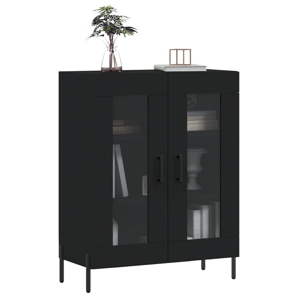 Wardrobe, black, 69.5x34x90 cm, composite wood