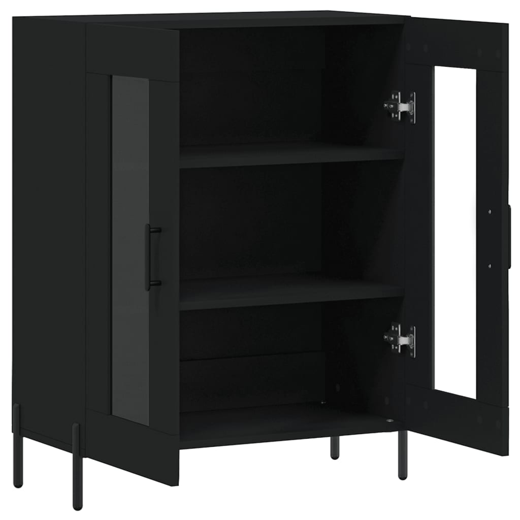 Wardrobe, black, 69.5x34x90 cm, composite wood