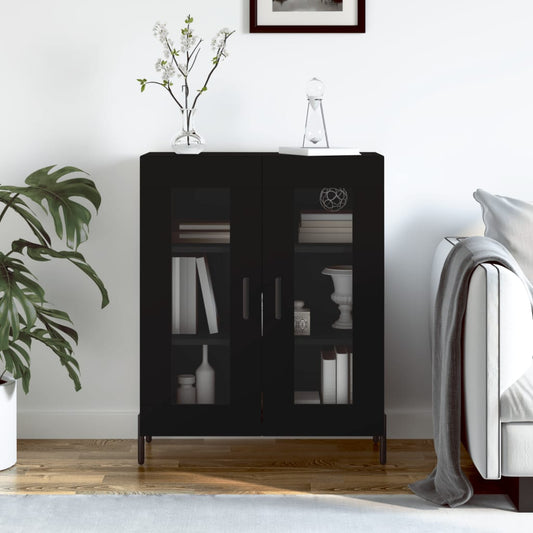 Wardrobe, black, 69.5x34x90 cm, composite wood