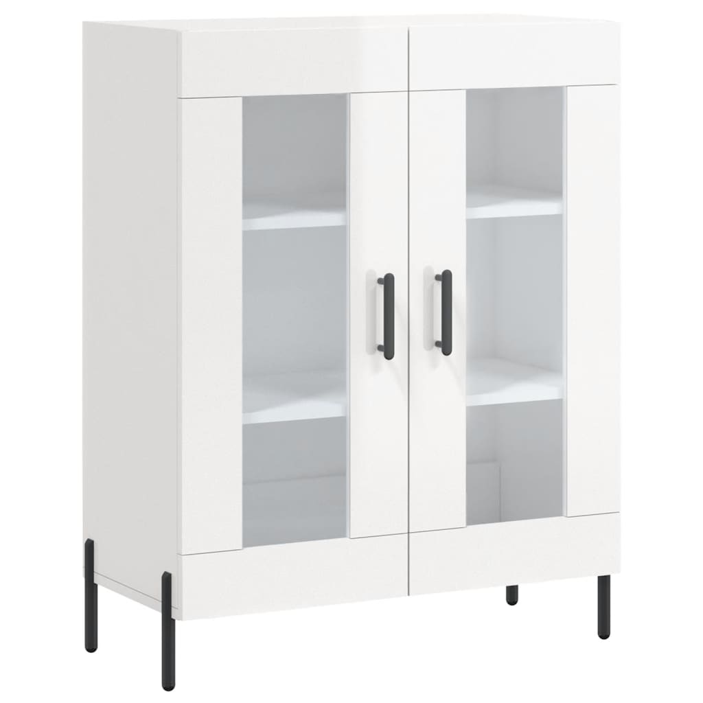 Wardrobe, high-gloss white, 69.5x34x90 cm, composite wood