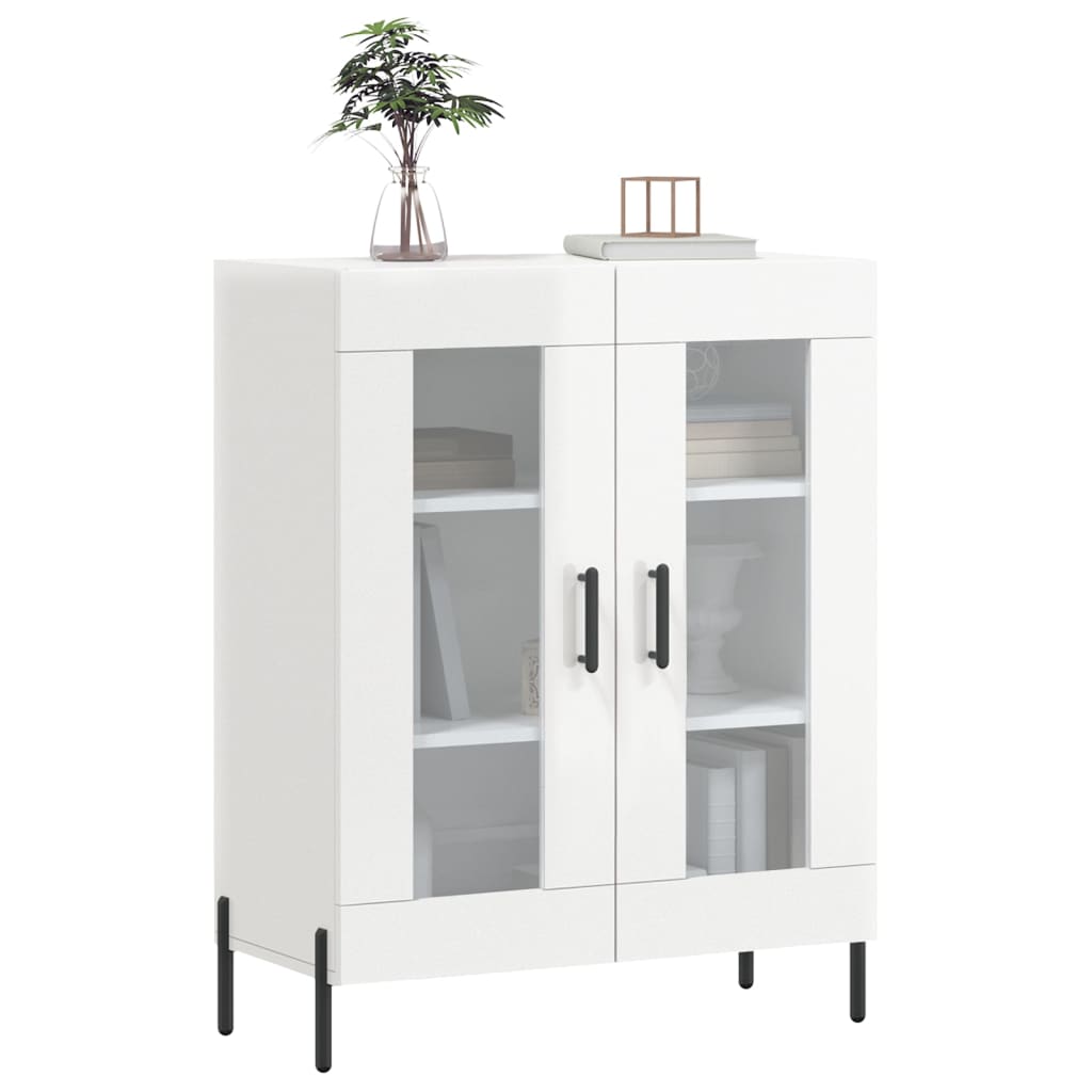 Wardrobe, high-gloss white, 69.5x34x90 cm, composite wood