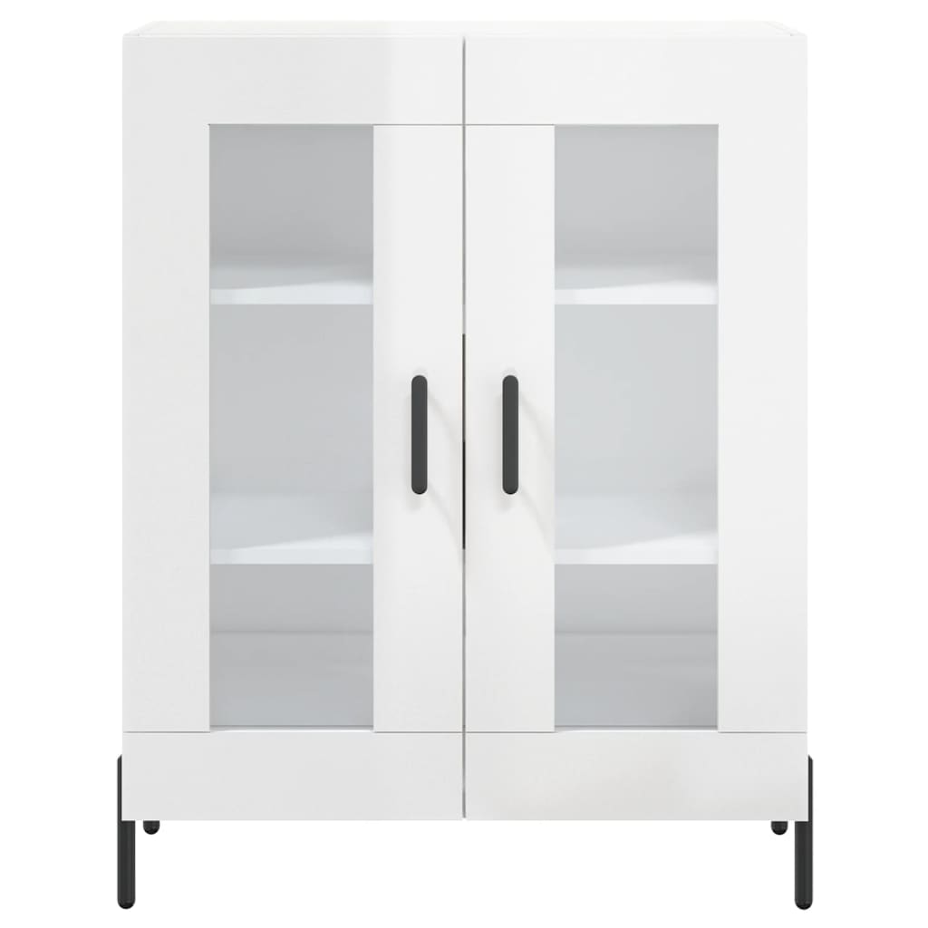 Wardrobe, high-gloss white, 69.5x34x90 cm, composite wood