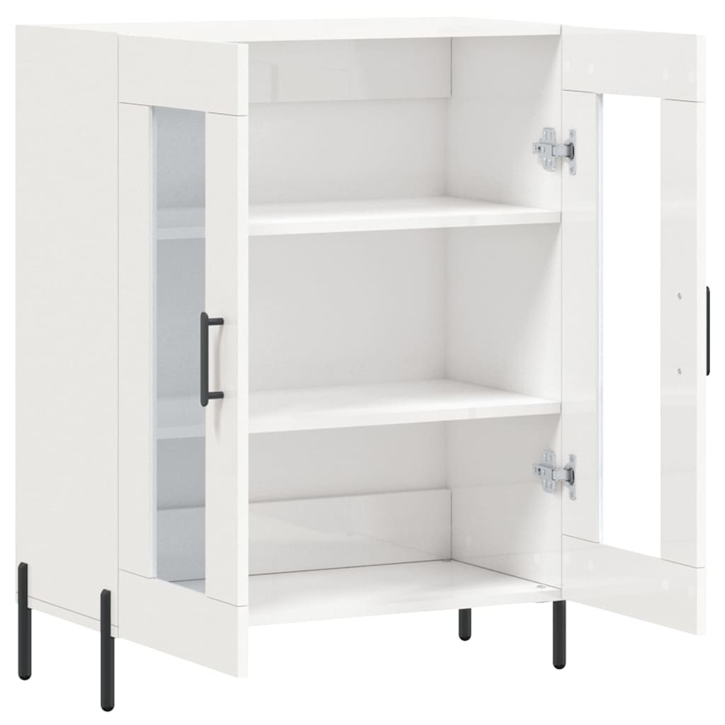 Wardrobe, high-gloss white, 69.5x34x90 cm, composite wood