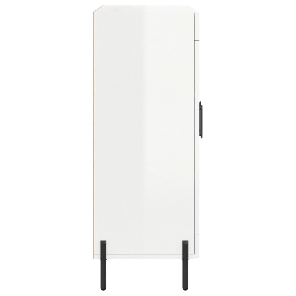 Wardrobe, high-gloss white, 69.5x34x90 cm, composite wood