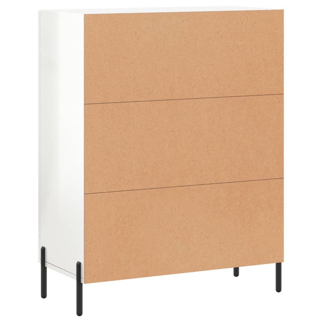 Wardrobe, high-gloss white, 69.5x34x90 cm, composite wood