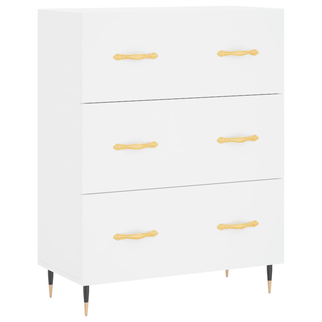 Sideboard, white, 69.5x34x90 cm, composite wood