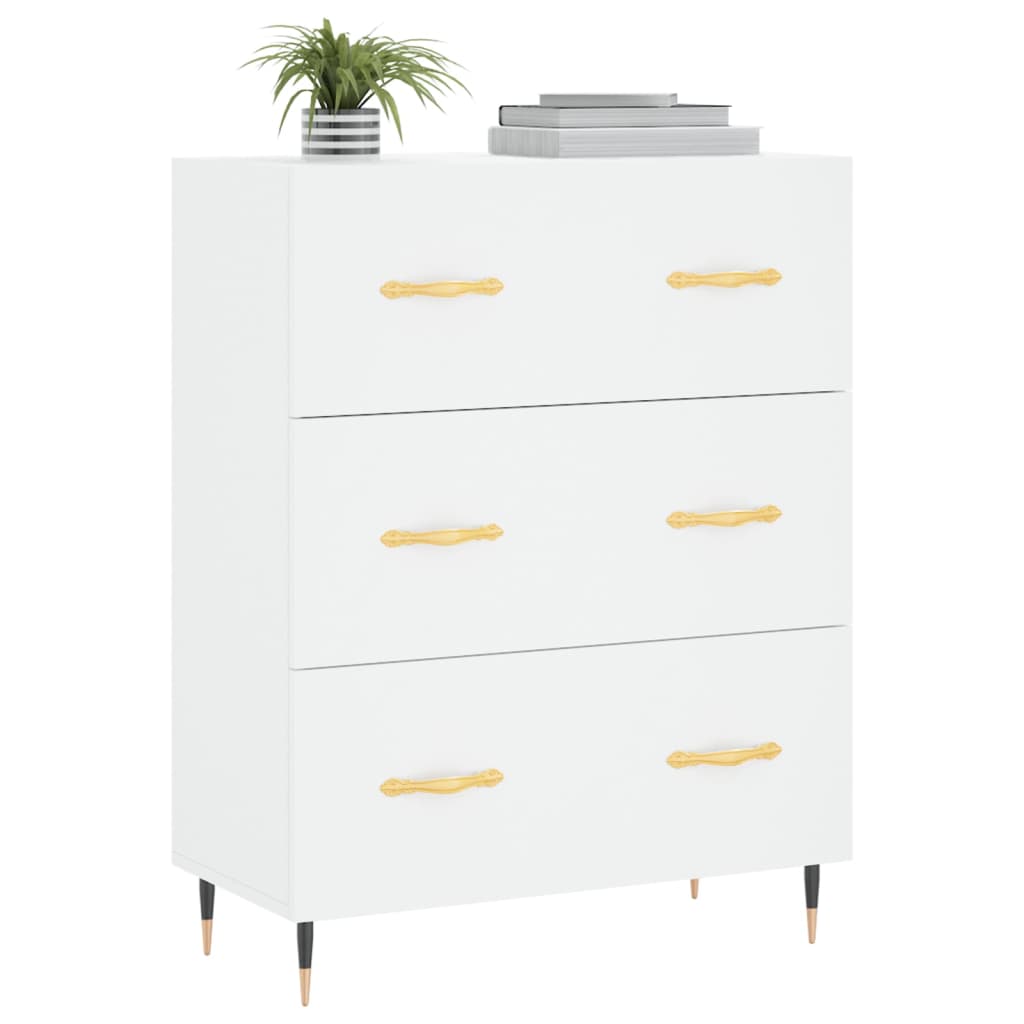 Sideboard, white, 69.5x34x90 cm, composite wood