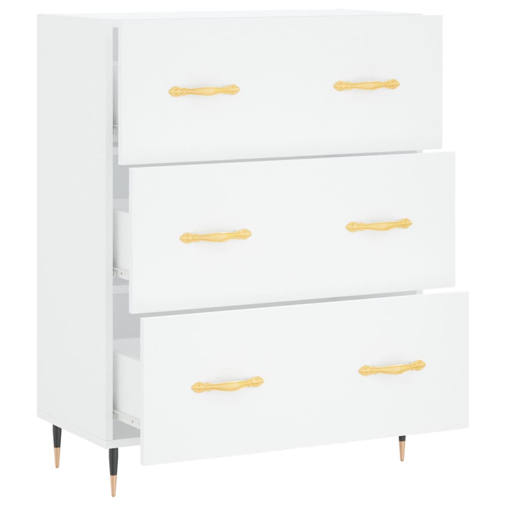 Sideboard, white, 69.5x34x90 cm, composite wood