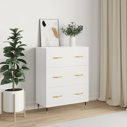 Sideboard, white, 69.5x34x90 cm, composite wood