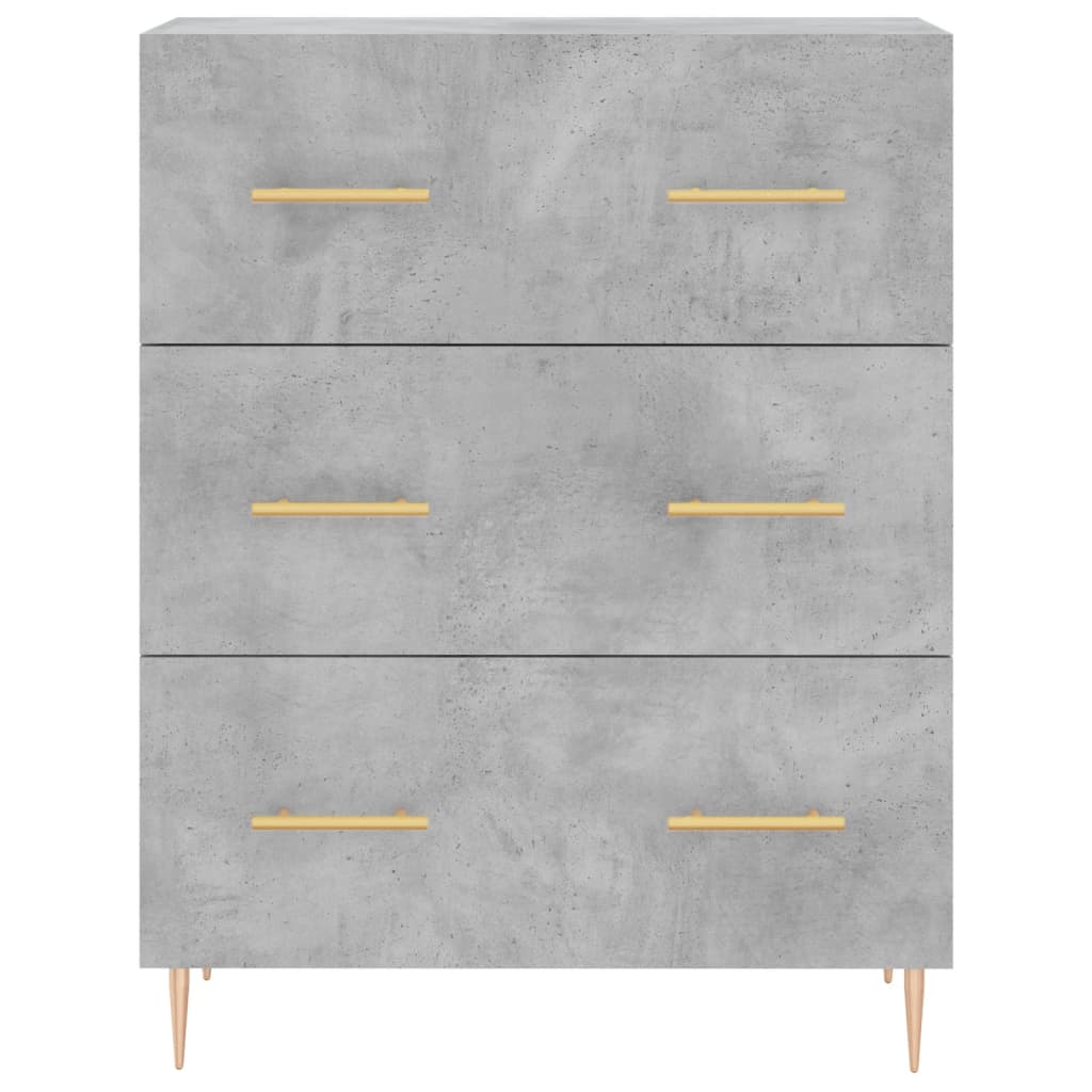 Sideboard, concrete grey, 69.5x34x90 cm, composite wood