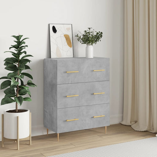 Sideboard, concrete grey, 69.5x34x90 cm, composite wood