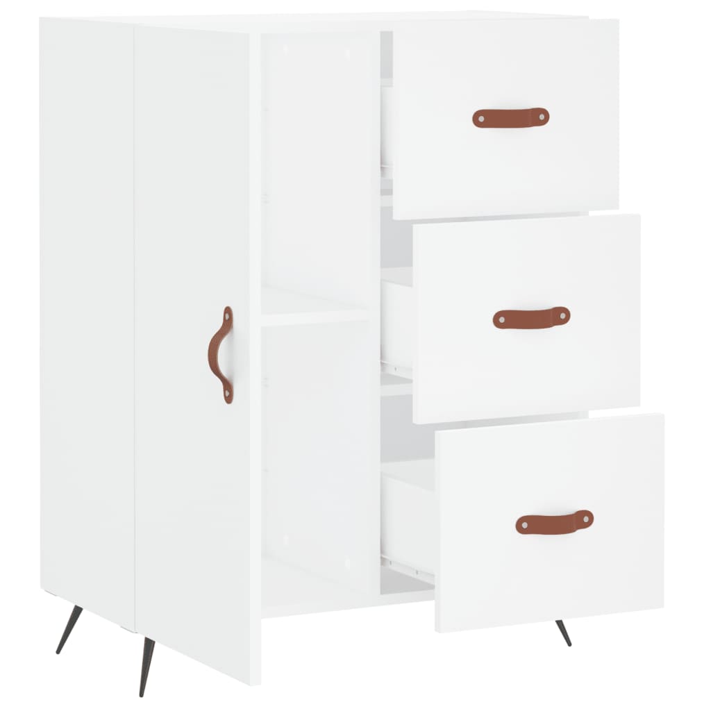 Sideboard, white, 69.5x34x90 cm, composite wood