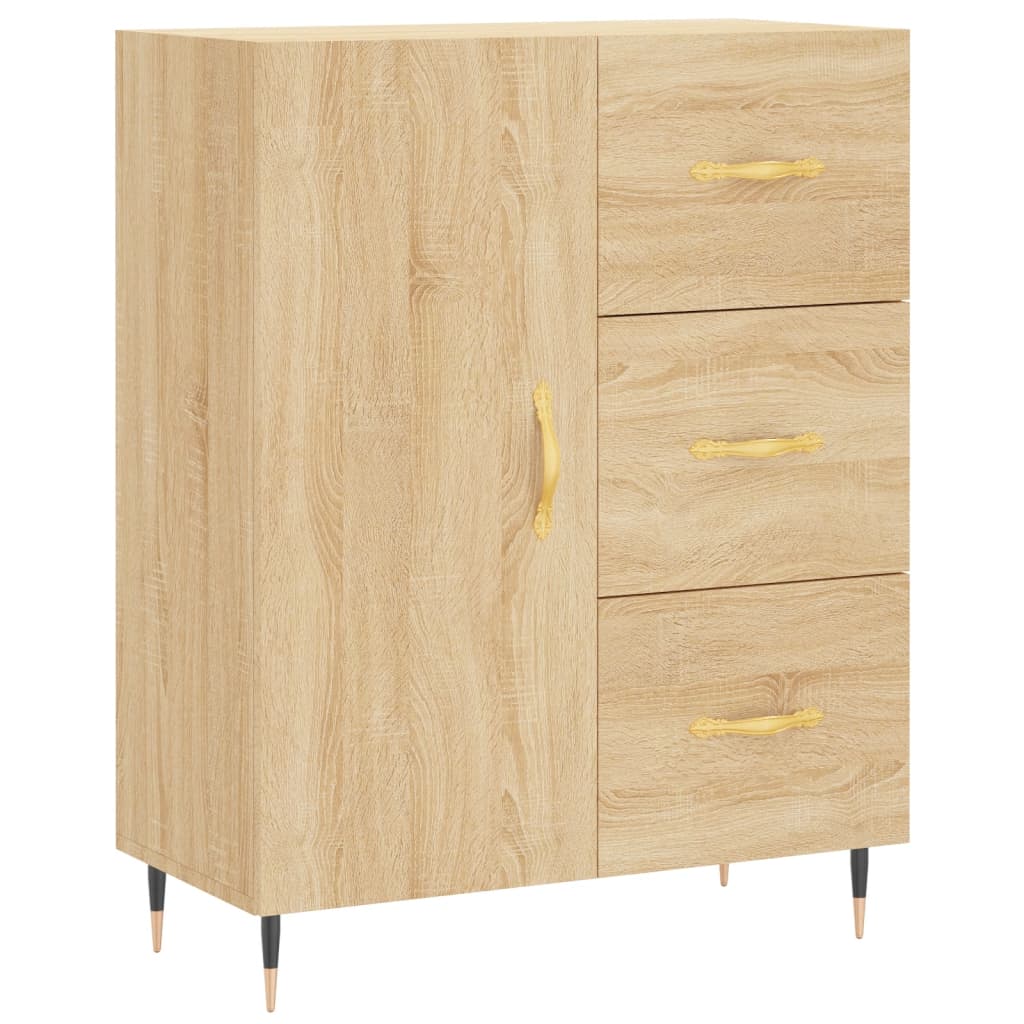 Sideboard, sonoma oak, 69.5x34x90 cm, composite wood