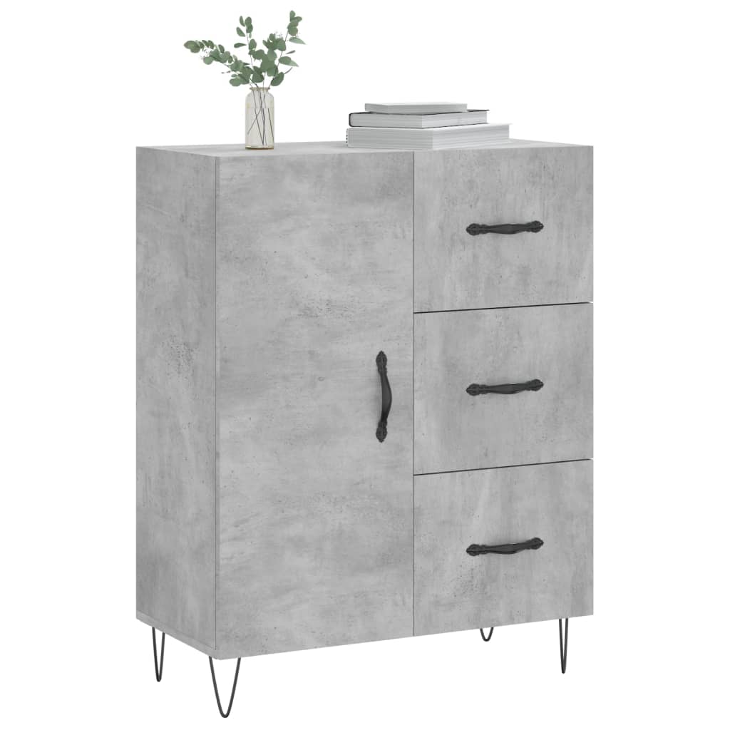 Sideboard, concrete grey, 69.5x34x90 cm, composite wood