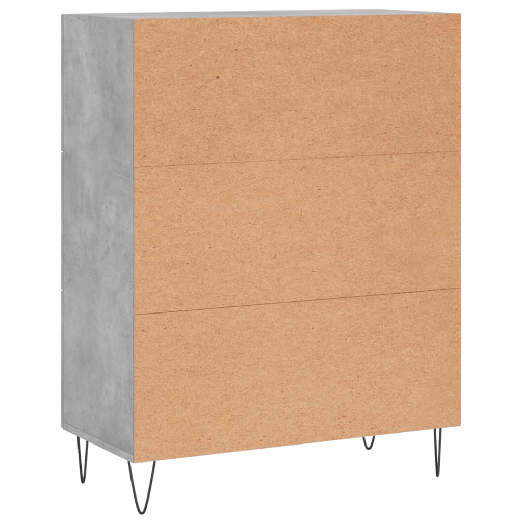 Sideboard, concrete grey, 69.5x34x90 cm, composite wood