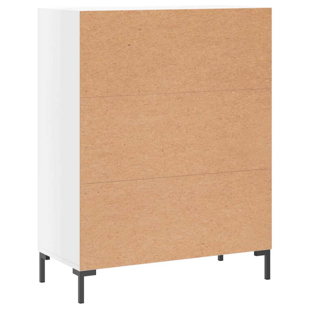 Sideboard, high-gloss white, 69.5x34x90 cm, composite wood