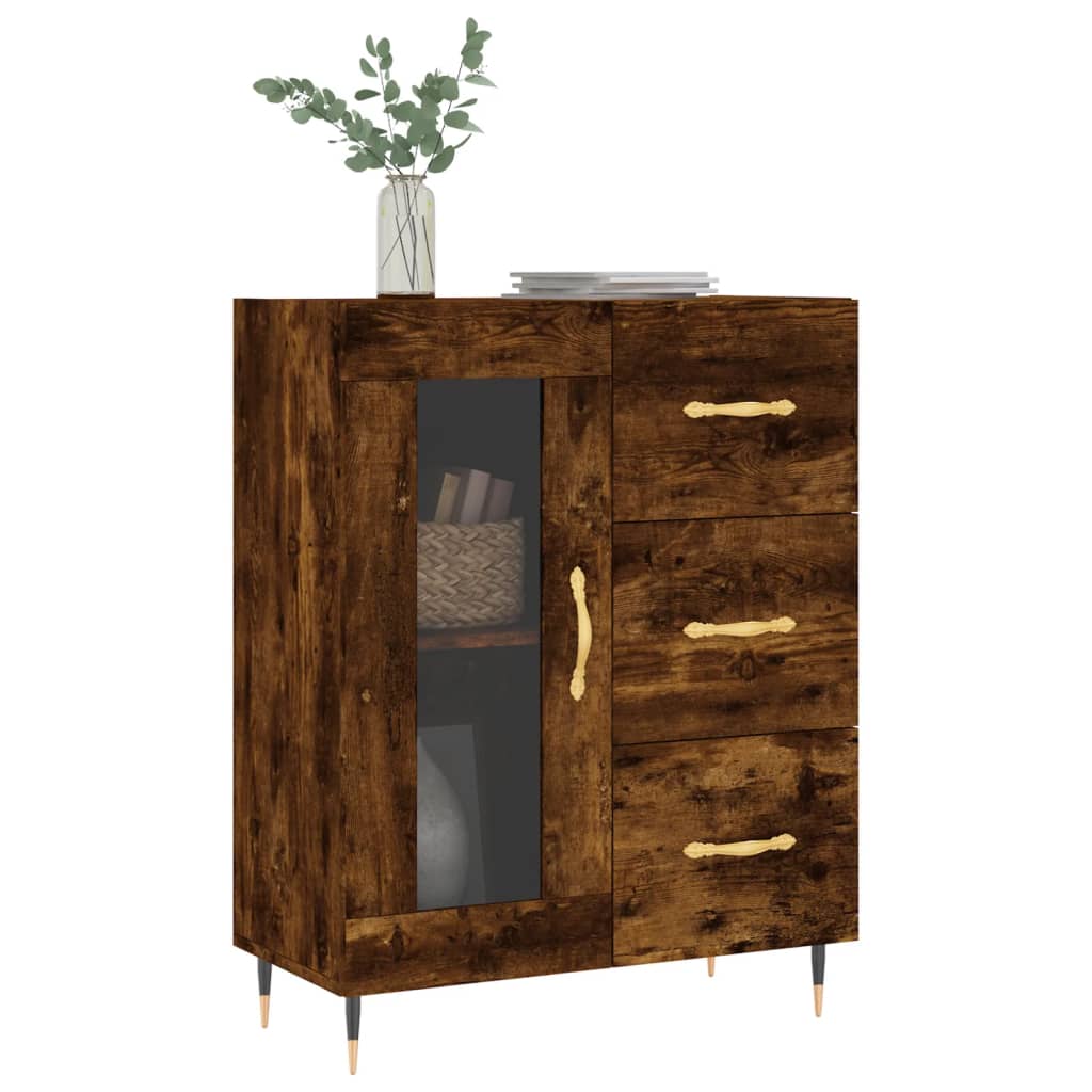 Sideboard, smoky oak, 69.5x34x90 cm, composite wood