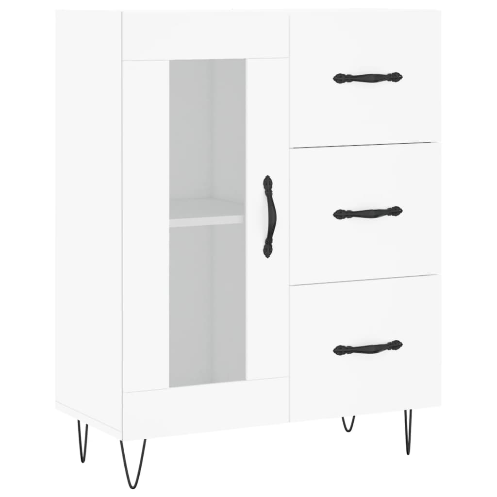 Sideboard, white, 69.5x34x90 cm, composite wood