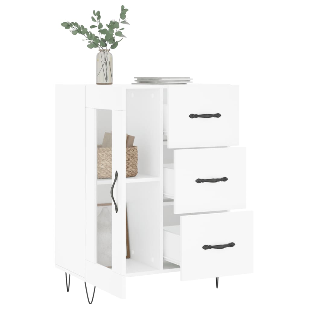 Sideboard, white, 69.5x34x90 cm, composite wood