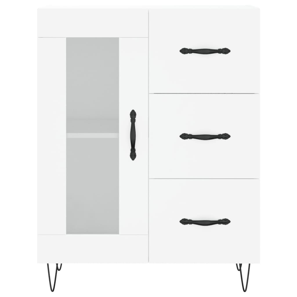 Sideboard, white, 69.5x34x90 cm, composite wood