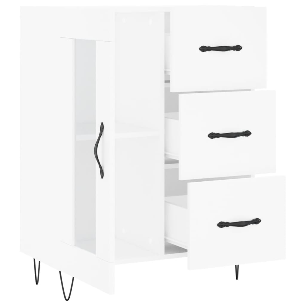 Sideboard, white, 69.5x34x90 cm, composite wood