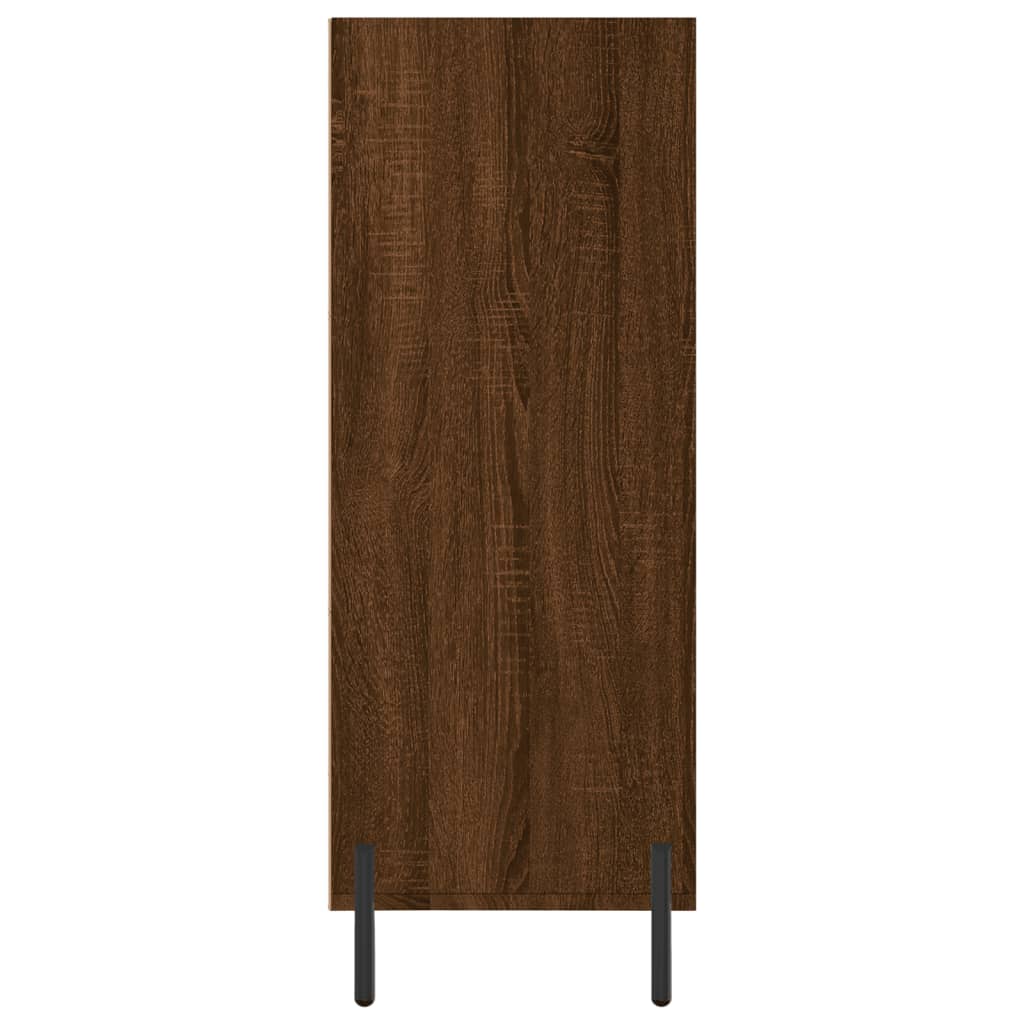 Cabinet with shelves, brown oak, 69.5x32.5x90 cm, composite wood