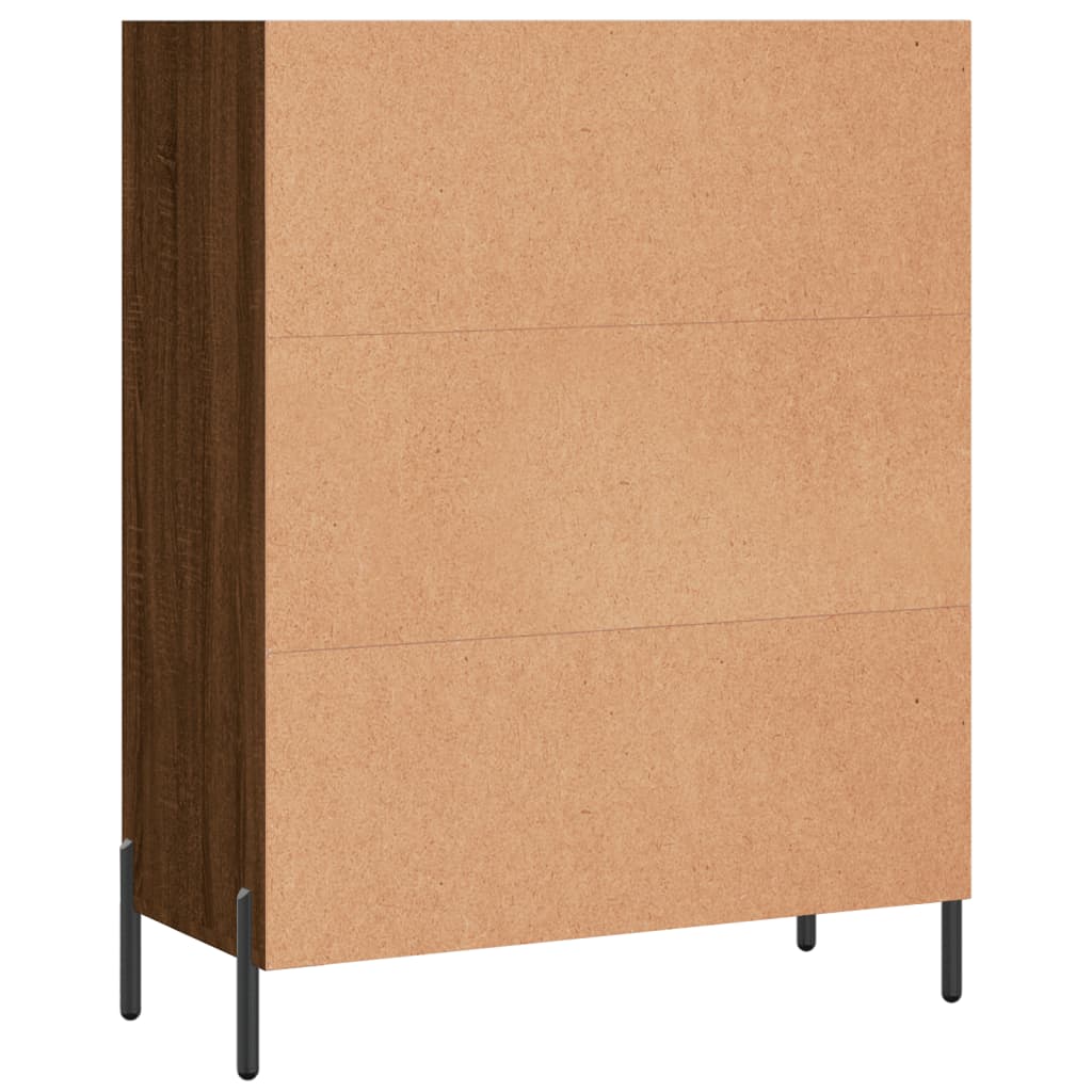 Cabinet with shelves, brown oak, 69.5x32.5x90 cm, composite wood