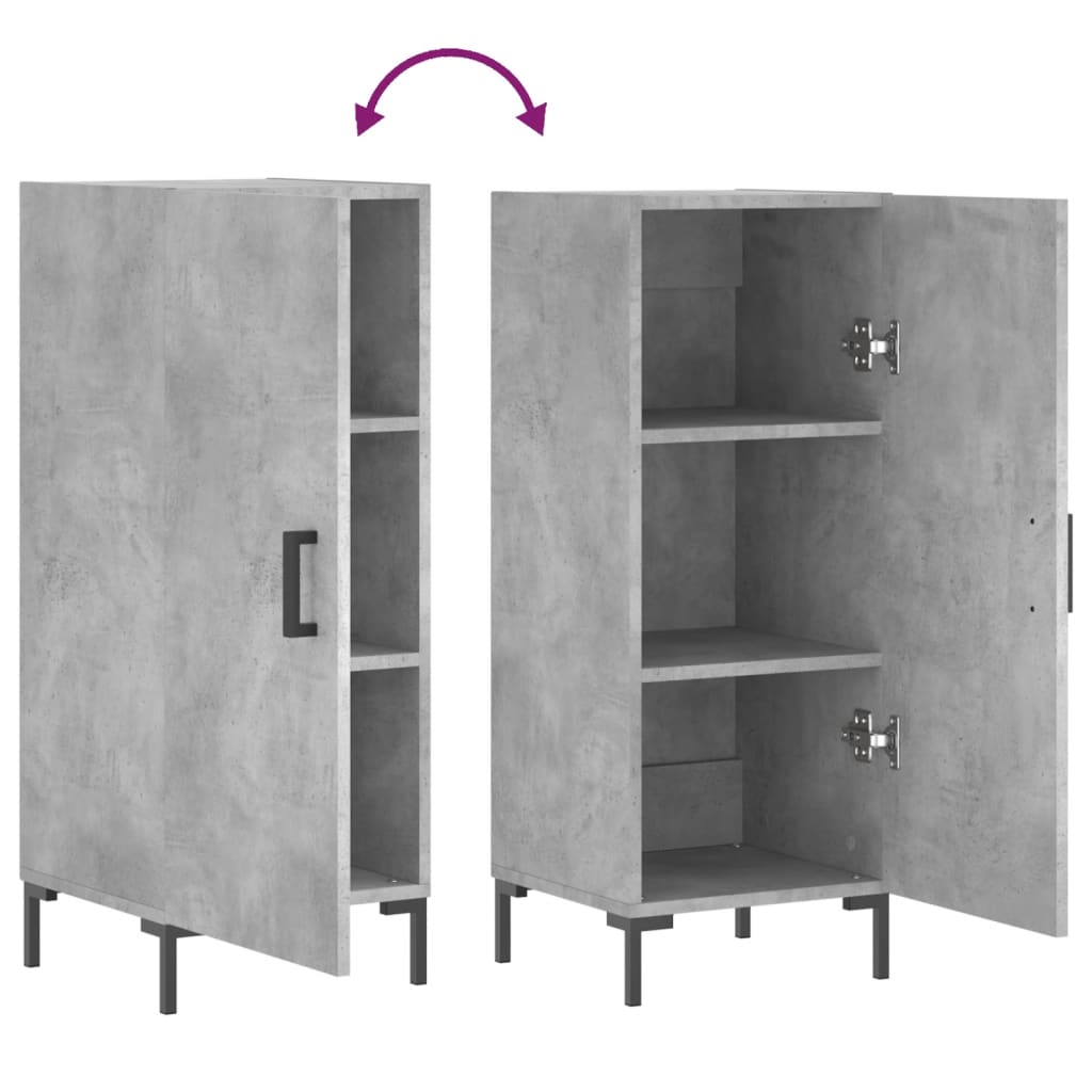 Sideboard, concrete grey, 34.5x34x90 cm, composite wood