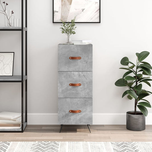 Sideboard, concrete grey, 34.5x34x90 cm, composite wood