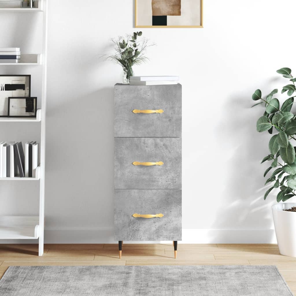 Sideboard, concrete grey, 34.5x34x90 cm, composite wood