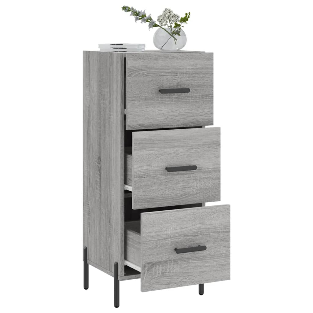 Sideboard, sonoma grey, 34.5x34x90 cm, composite wood