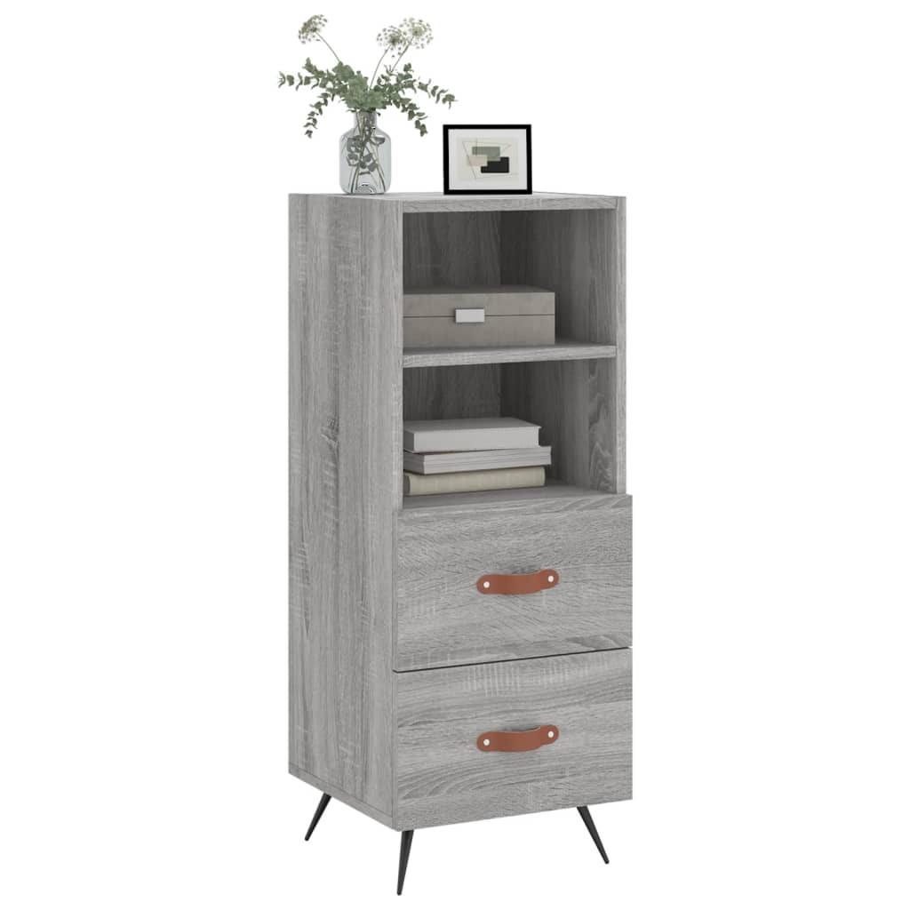 Sideboard, sonoma grey, 34.5x34x90 cm, composite wood