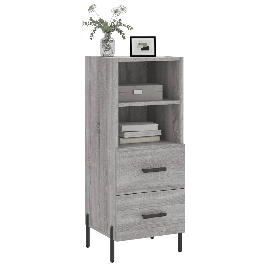 Sideboard, sonoma grey, 34.5x34x90 cm, composite wood