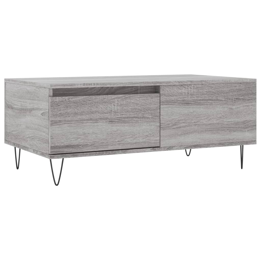 Coffee table, sonoma grey, 90x50x36.5 cm, processed wood