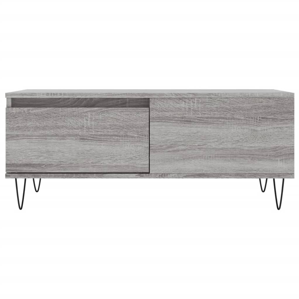 Coffee table, sonoma grey, 90x50x36.5 cm, processed wood