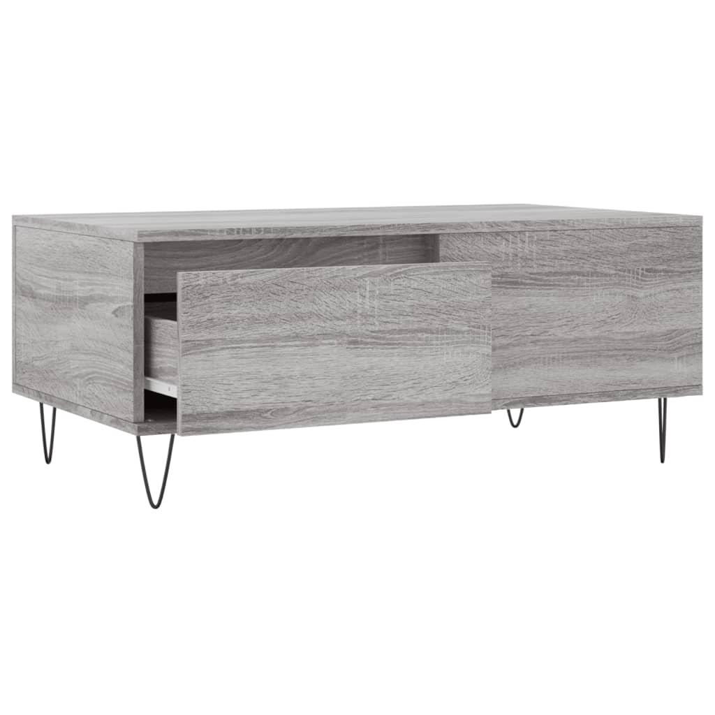 Coffee table, sonoma grey, 90x50x36.5 cm, processed wood