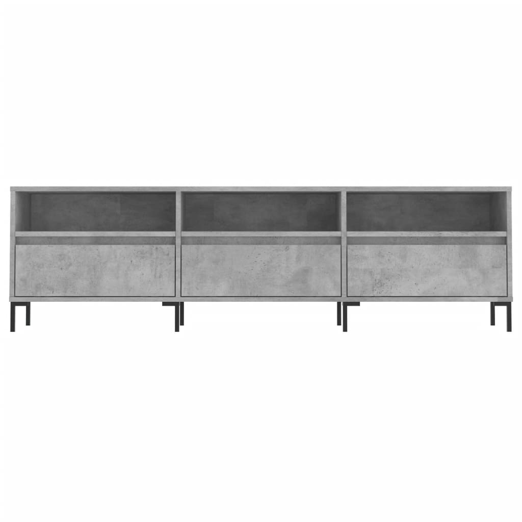 TV cabinet, concrete grey, 150x30x44.5 cm, processed wood