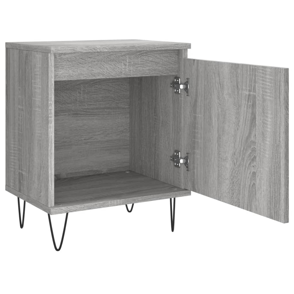 Bedside tables, 2 pcs., sonoma grey, 40x30x50 cm, composite wood