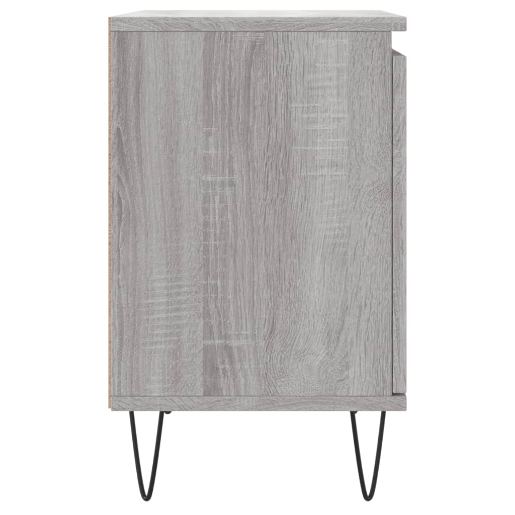 Bedside tables, 2 pcs., sonoma grey, 40x30x50 cm, composite wood