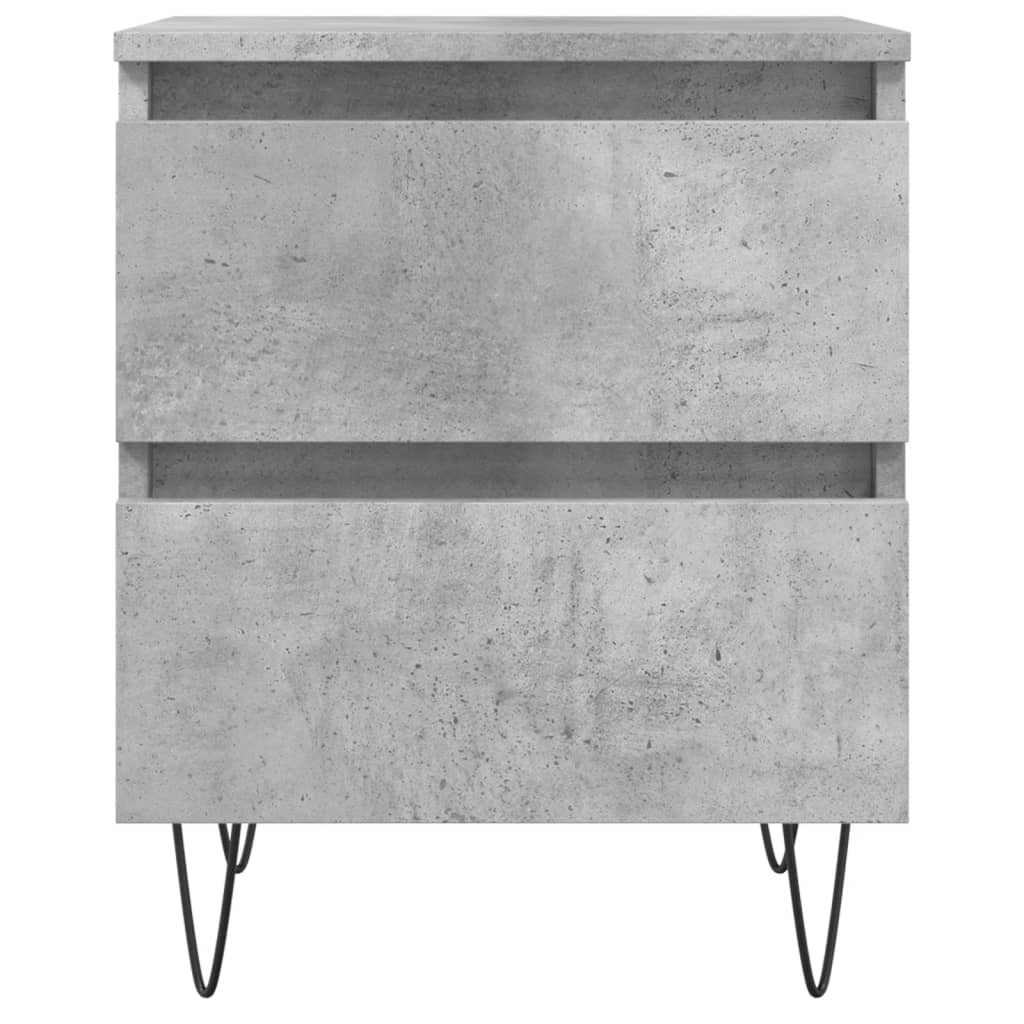 Bedside tables, 2 pcs., concrete gray, 40x35x50 cm, composite wood