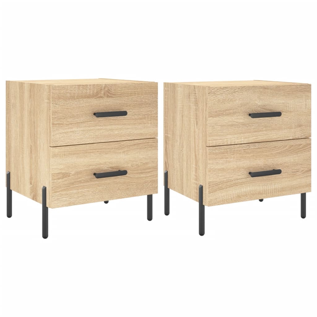 Bedside tables, 2 pcs., sonoma oak, 40x35x47.5 cm, composite wood