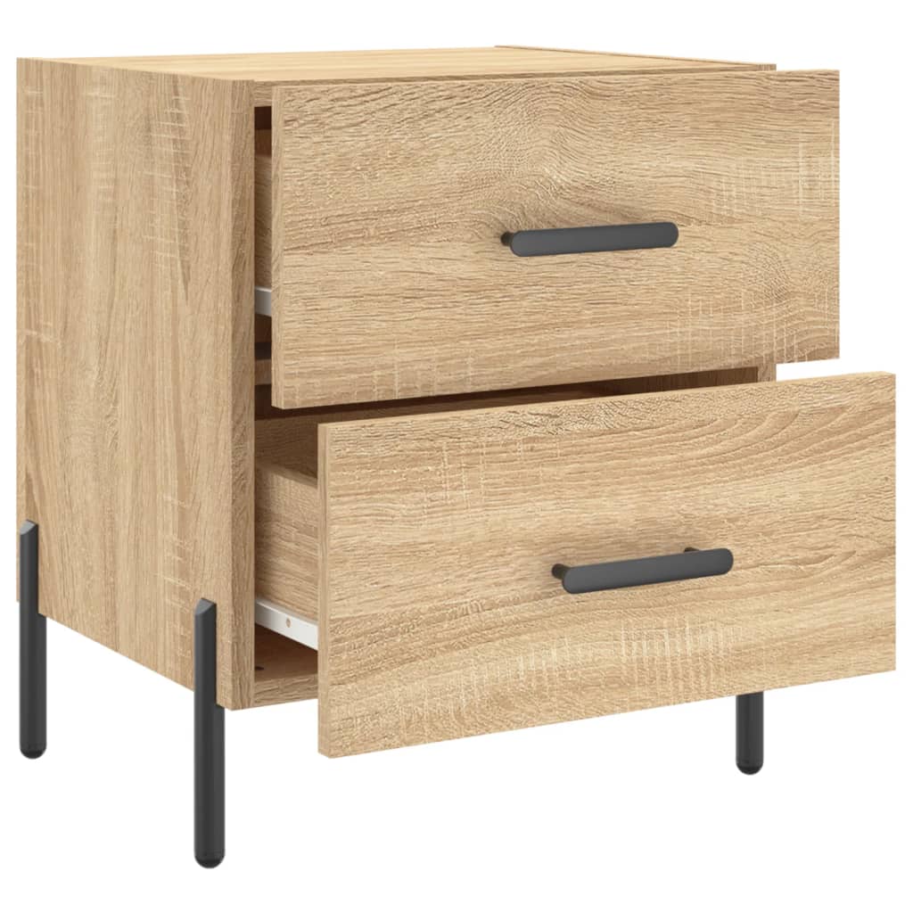 Bedside tables, 2 pcs., sonoma oak, 40x35x47.5 cm, composite wood