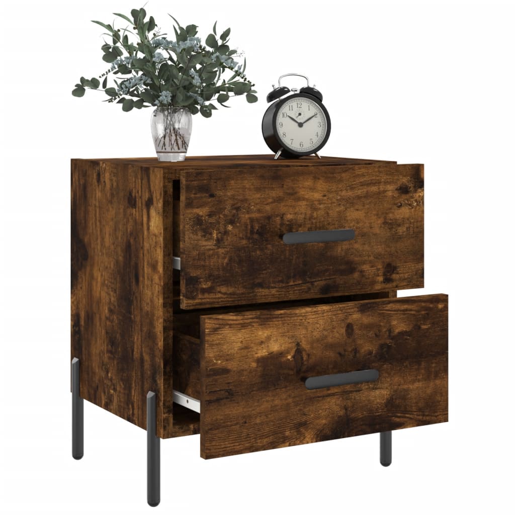 Bedside table, smoky oak, 40x35x47.5 cm, composite wood