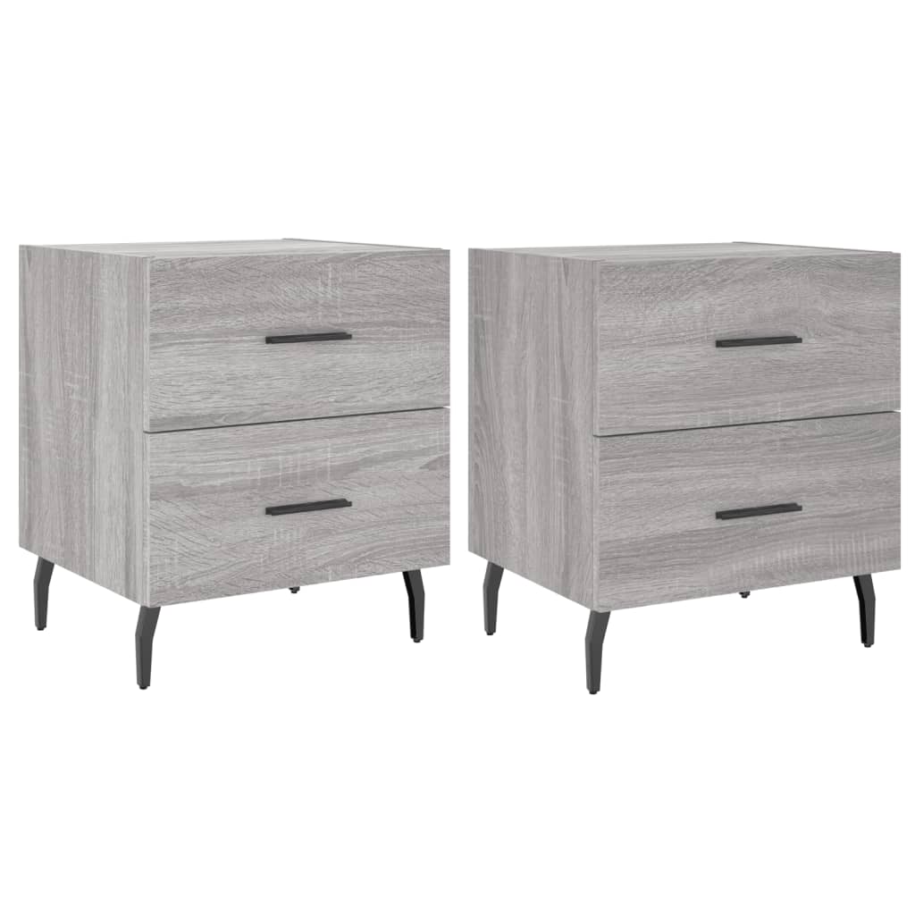 Bedside tables, 2 pcs., sonoma gray, 40x35x47.5 cm, composite wood