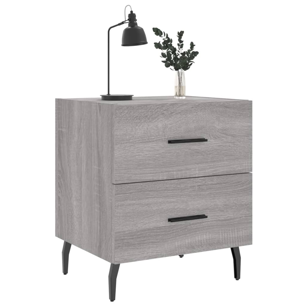 Bedside tables, 2 pcs., sonoma gray, 40x35x47.5 cm, composite wood